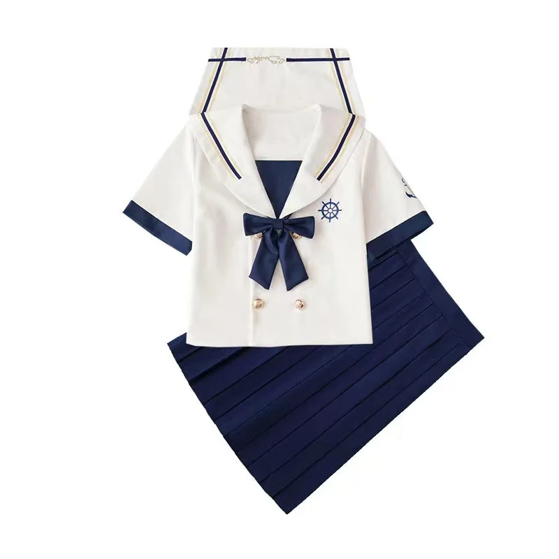 New Arrival Japanese College Style Jk Sets School Uniform Girls Navy Style Autumn High School Women Novelty Sailor Suits Uniform