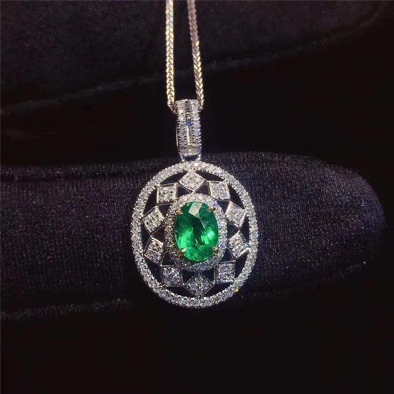 

Classic natural emerald necklace, royal style, world famous gem, good quality, low price, 925 silver.