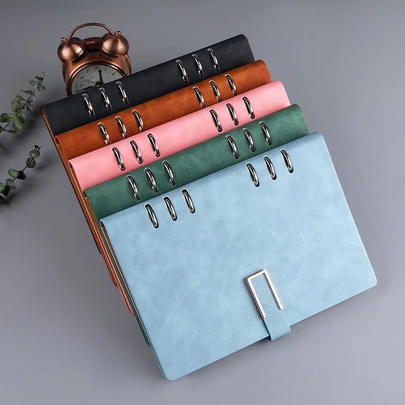 A5 Loose-leaf 6 Holes Color-Changing Leather Interchangeable Inner Leaf Loose-leaf 200 sheets per Office Stationery Supplier