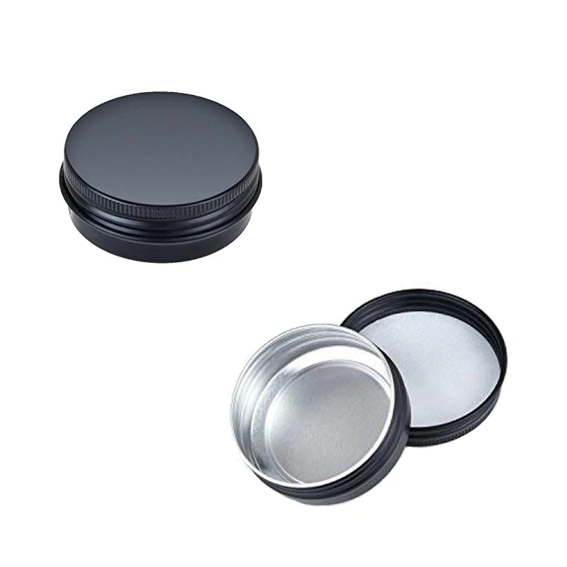 

500Pcs 10g 15g Empty Mini Black Aluminum Cream Jar Nail Art Makeup Cosmetic Metal Tins Containers