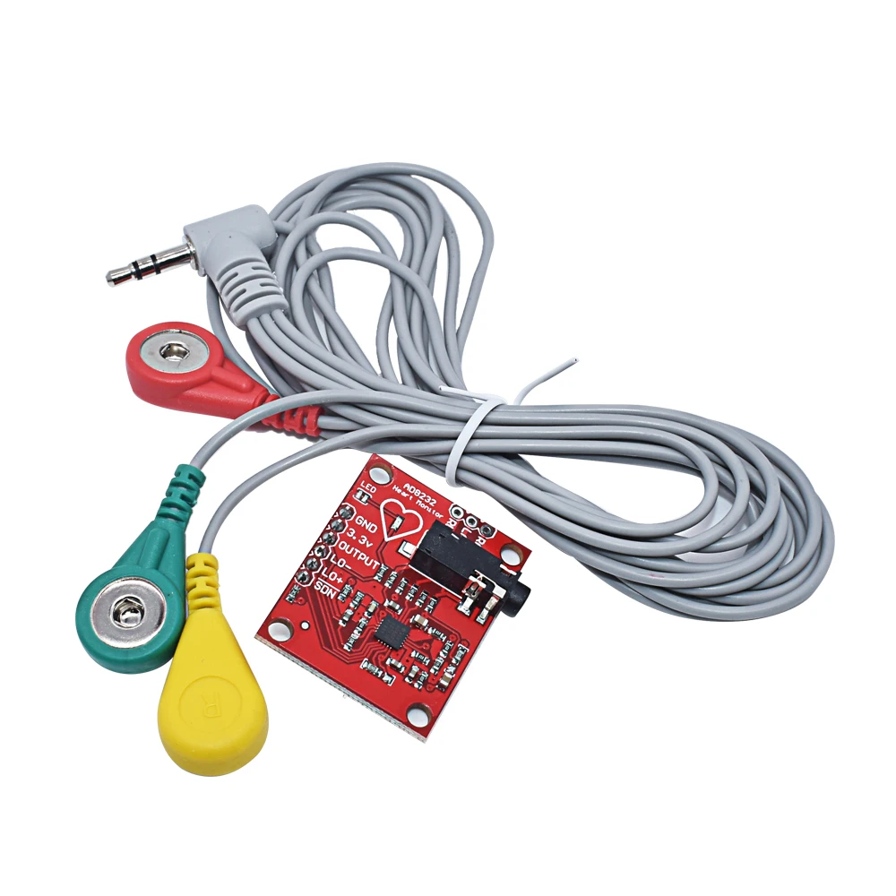WAVGAT Ecg module AD8232 ecg measurement pulse heart ecg monitoring sensor module kit for Arduino UNO R3
