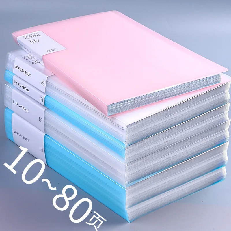 Folder File Binder Anggaran Plastik A4 Dokumen 30/60/100 Halaman Perlengkapan Meja Kantor Brosur Buklet Organizer File Siswa