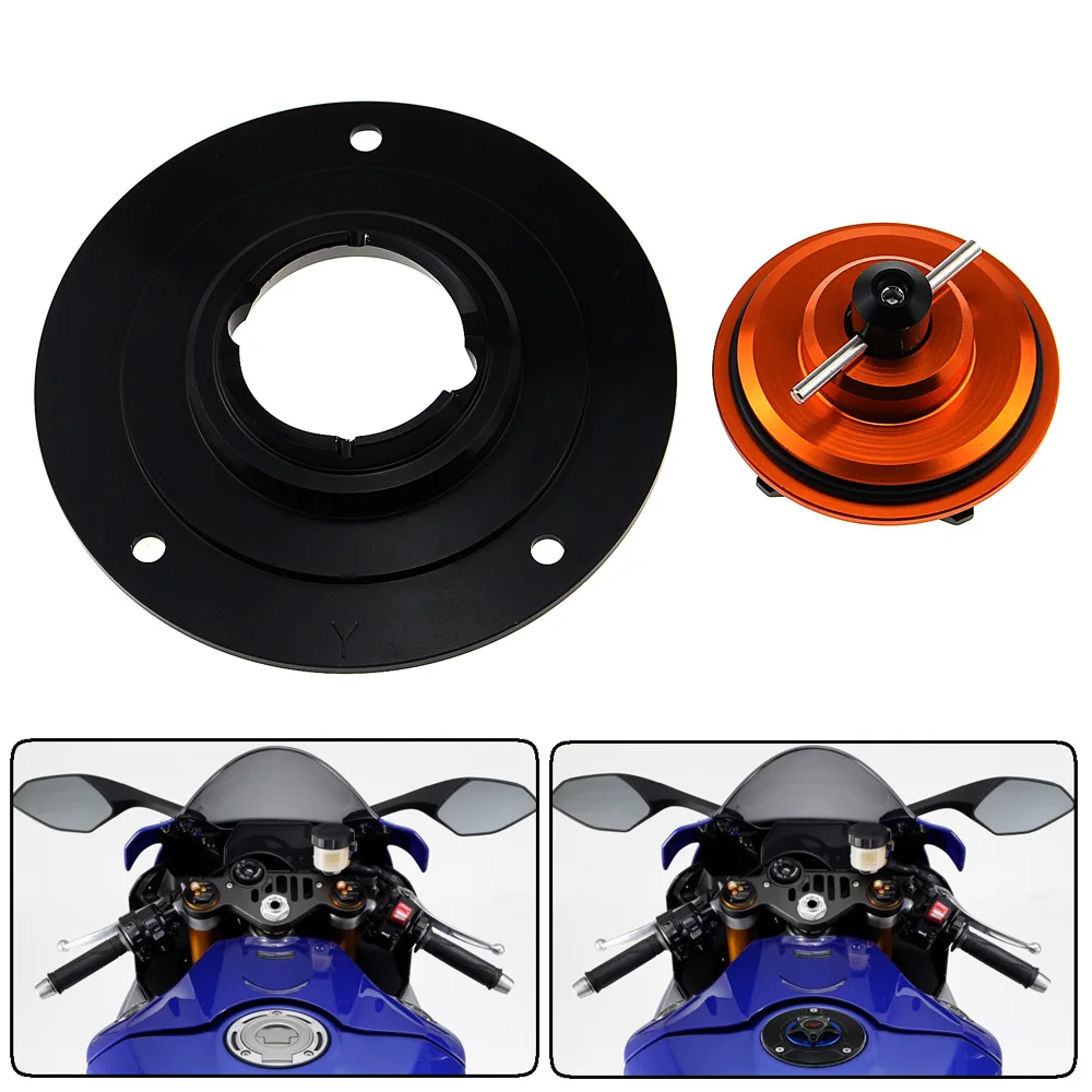 

LOGO R6 Motorcycle Accessories Gas Fuel Tank Cap Cover CNC Aluminum for YAMAHA YZF-R6 YZFR6 YZF R6 YZF600 2003-2019