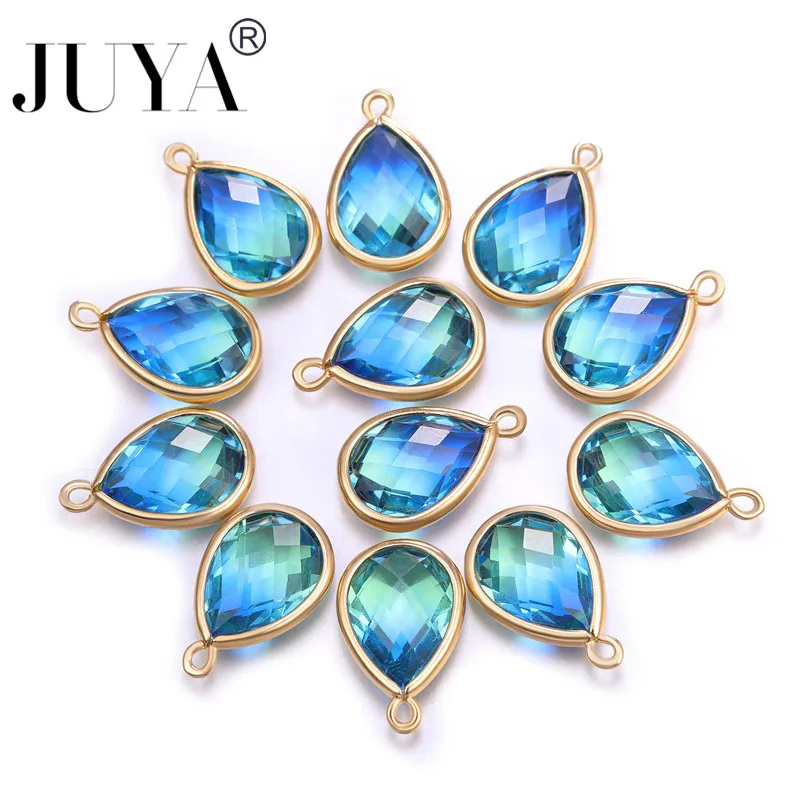 

1PCS Diy For Jewelry Shining Zircon Crystal Charm Pendants for Diy Earrings Findings Necklace Charms Accessories Materials