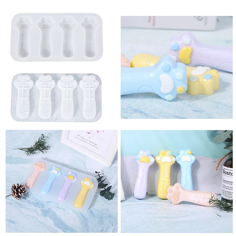 

Cat Paw Silicone Mould Epoxy Resin Casting Mold Animal Clear Mold For DIY Cat Claw Shaped Toy Making Jewelry Crafts