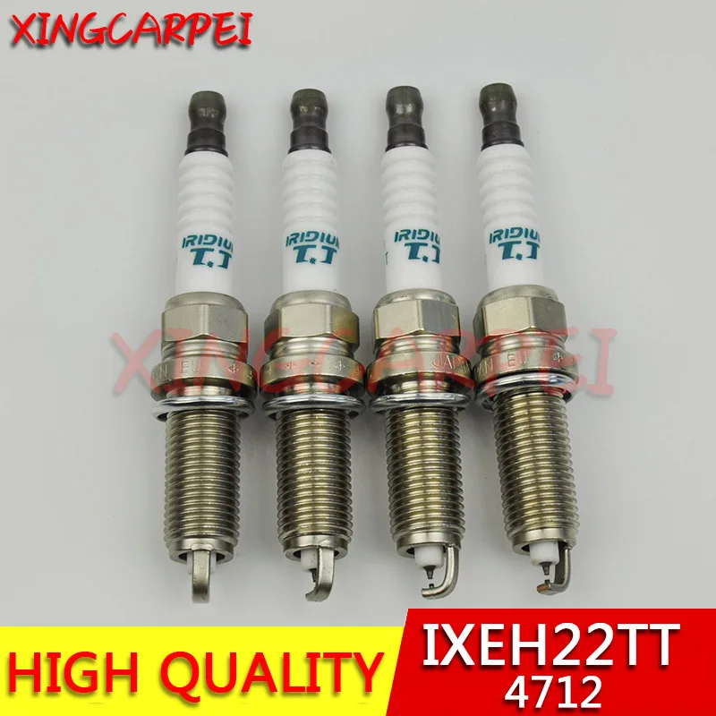 4pcs IXEH22TT 4712 Dual Iridium Spark Plug For Toyota Lexus Honda Nissan Infiniti Mazda Mercedes-benz Subaru Murano Stagea