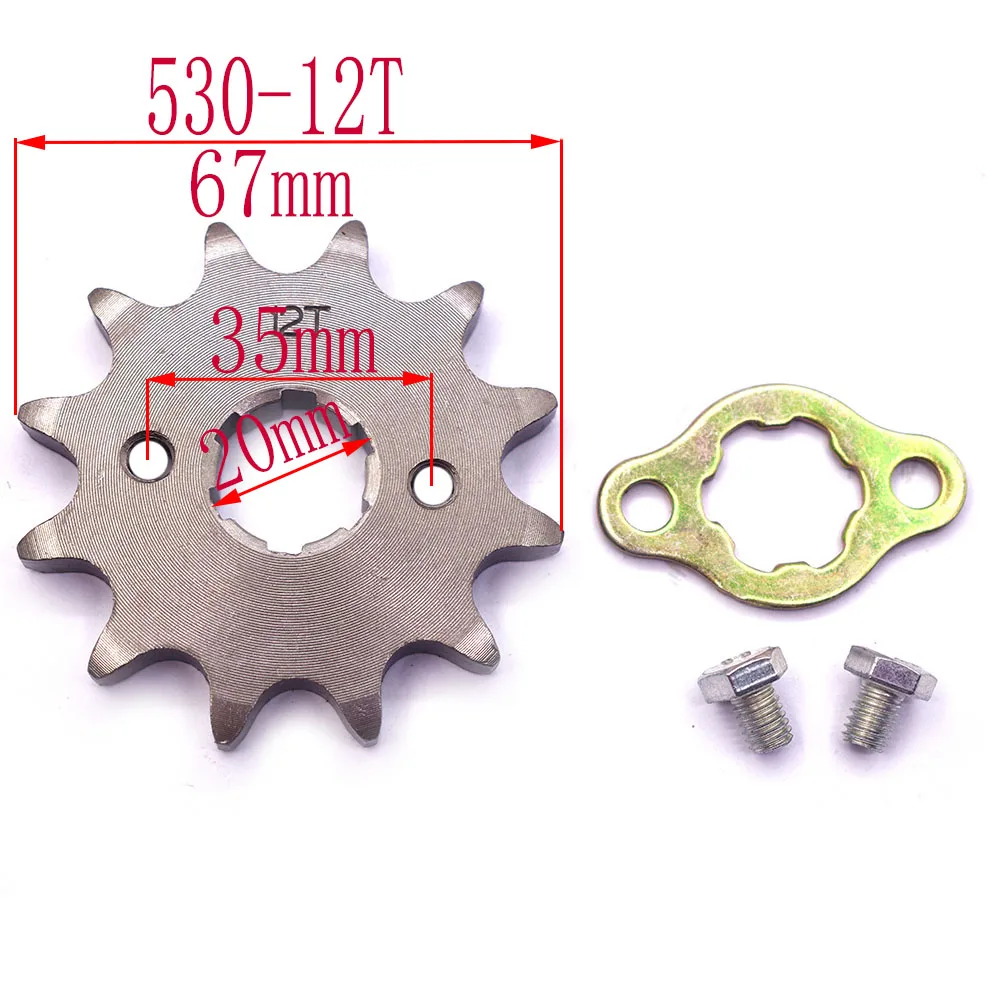 Front Engine Sprocket Star #530 10T-20T 12 13 Teeth 20mm For 530 Chain With Locker Motorcycle Dirt Bike PitBike ATV Quad Parts