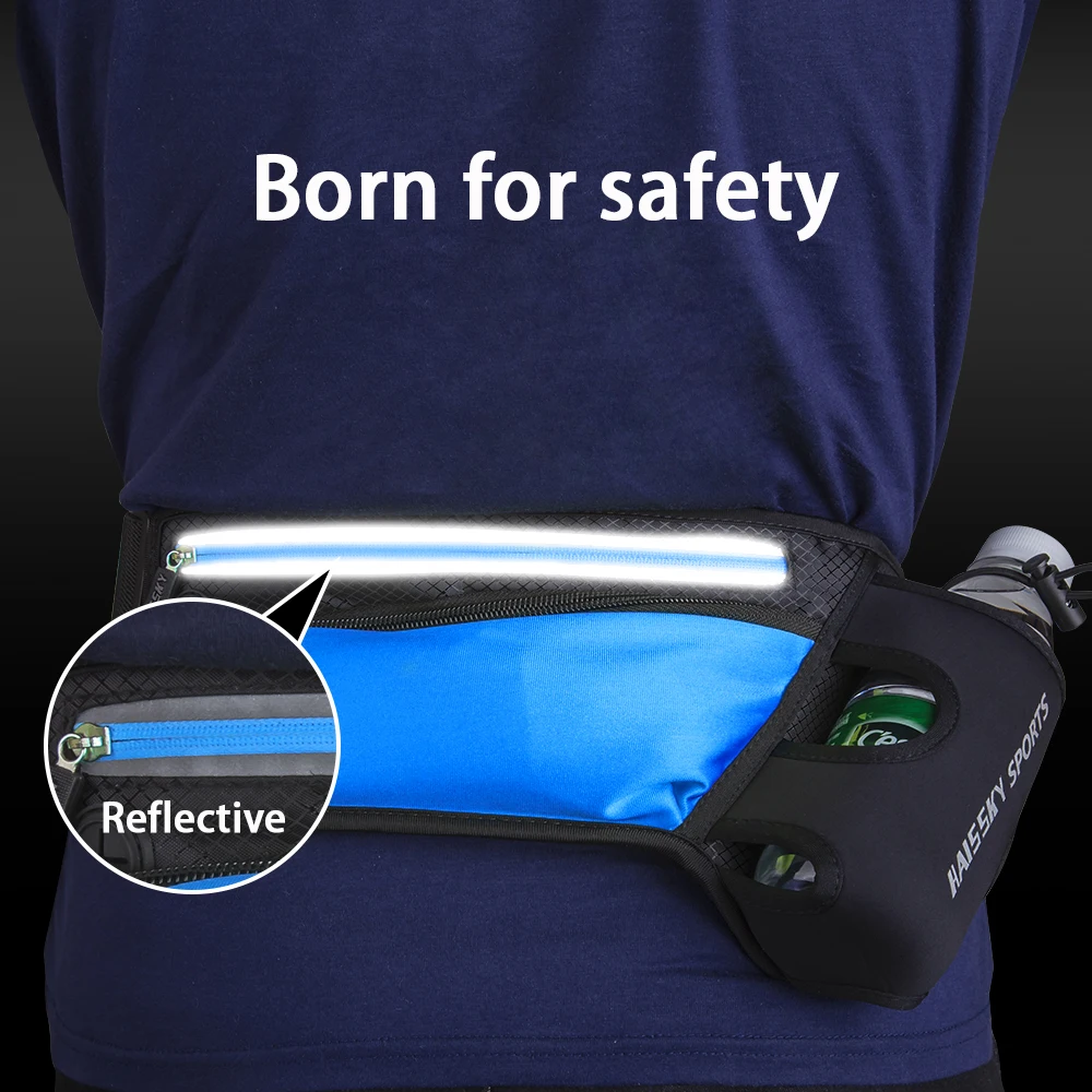 HAISSKY Waterproof Waist Bag Running Belt Sports Jogging Gym Men's Women's  Pack For Phone Unisex Women Men Fitness Water Bottle