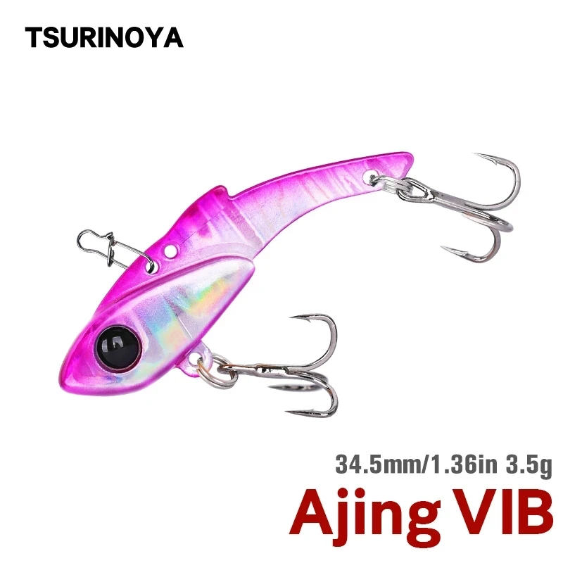 TSURINOYA AJING ROCKFISH Lure 34.5mm 3.5g PIED FALCONET Metal Artificial Hard Blade Lures Barracuda Pike Winter Fishing Tackle