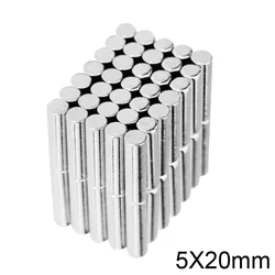 5~100PCS 5x20 mm Rare Earth Magnets Diameter 5x20mm Small Round Magnets 5mm X 20mm Permanent Neodymium Magnets strong 5*20 mm