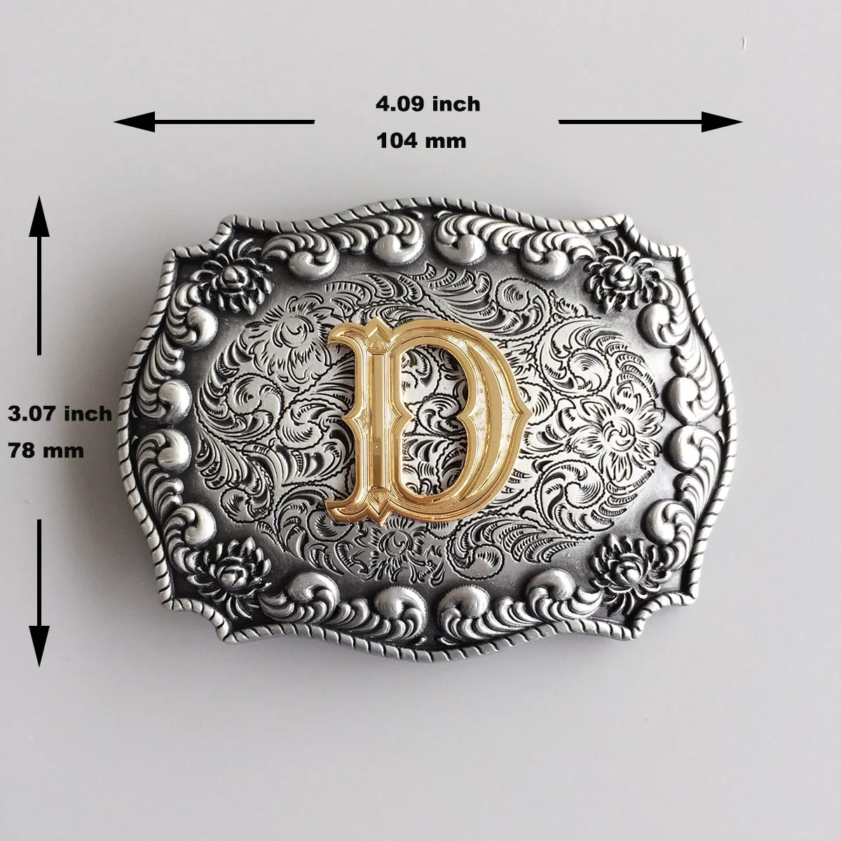 Western Cowboy Cowgirl Initial Letter Belt Buckle Stock In US Gurtelschnalle Boucle de Ceinture Ship from US and CN