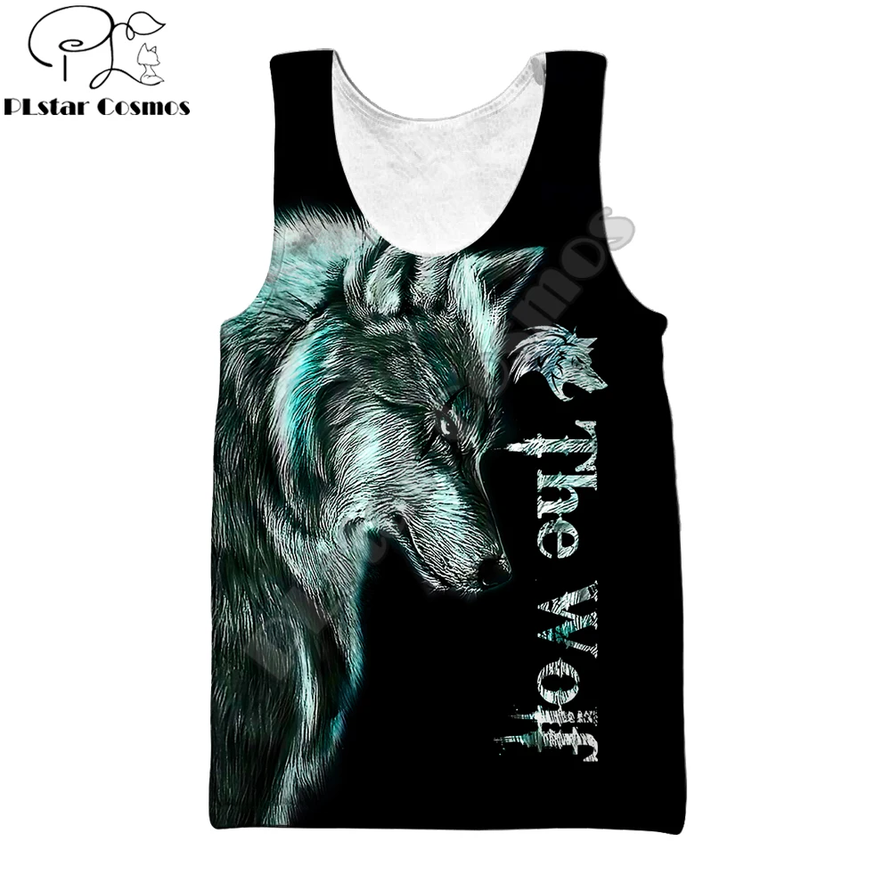 Beautiful Wolf Tattoo 3D All Over Printed Men vest Summer Fashion Harajuku Sleeveless T-shirt Unisex tank tops BX-0027