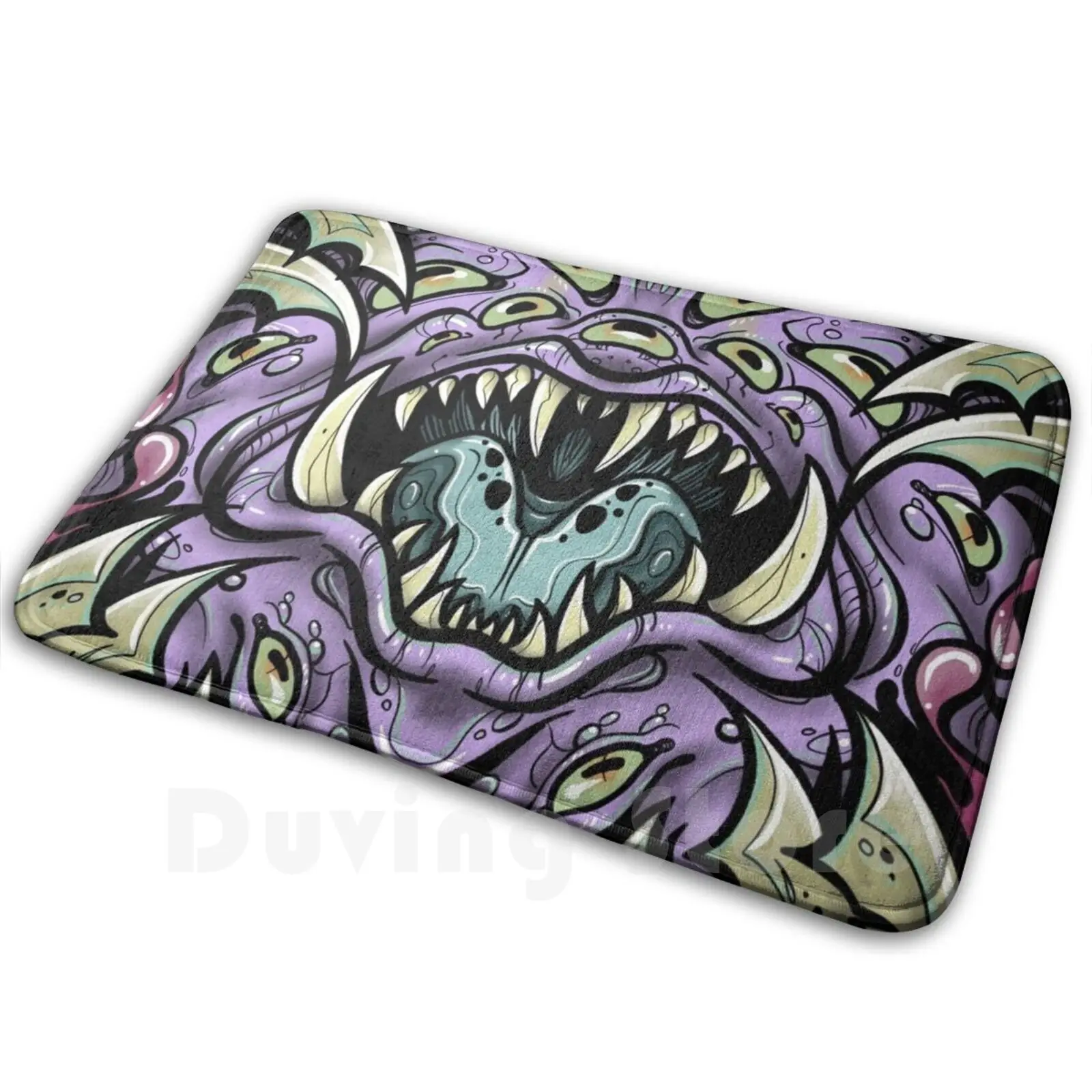 Eldritch Horror Mat Rug Carpet Anti-Slip Floor Mats Bedroom Mythos Monster Cthulhu Eye Teeth Carpet Yog Sothoth Great Old One