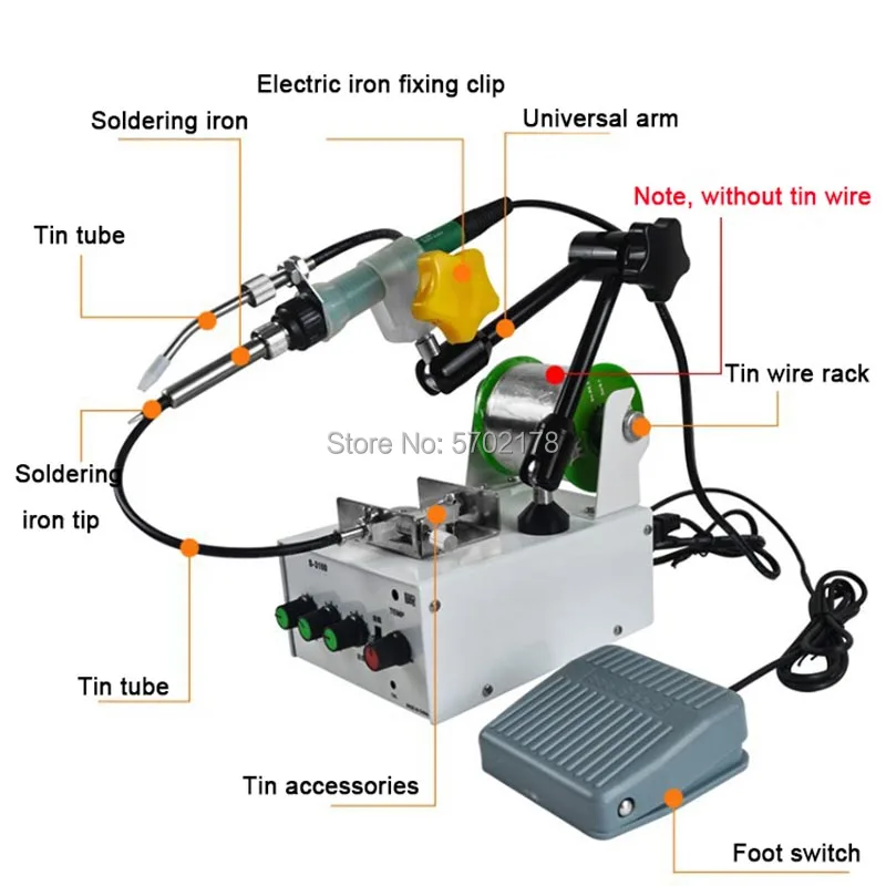 Foot type automatic soldering machine robot tin welding gun tin welding machine soldering machine 936 constant temperature