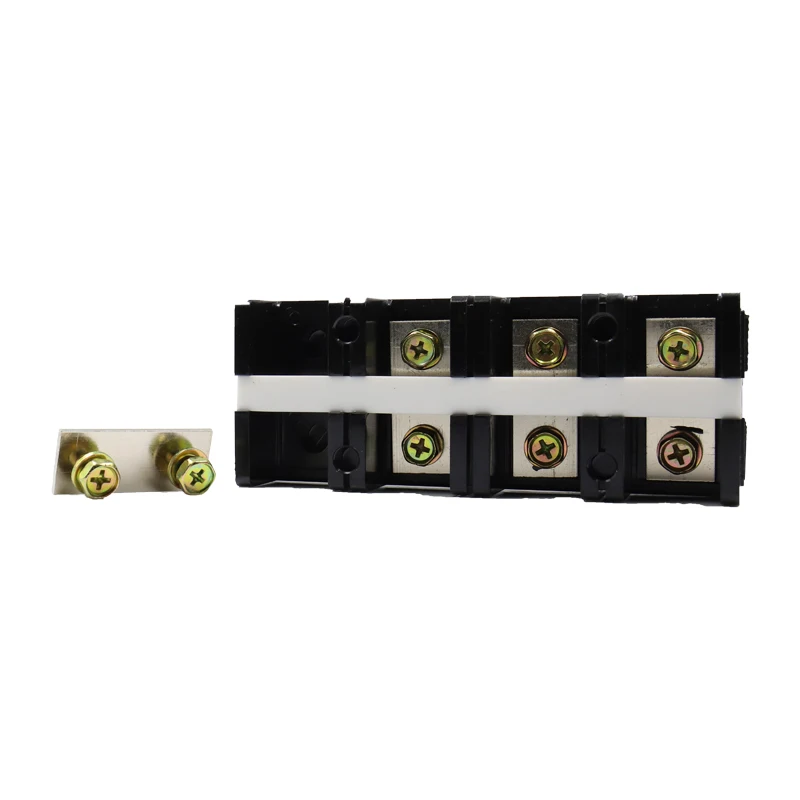 TC-602 603 604 605 Terminal Block Row TC Series 60A 600V 4P Connection Lug Plate Fixed Terminal Covered Screw Barrier Strip