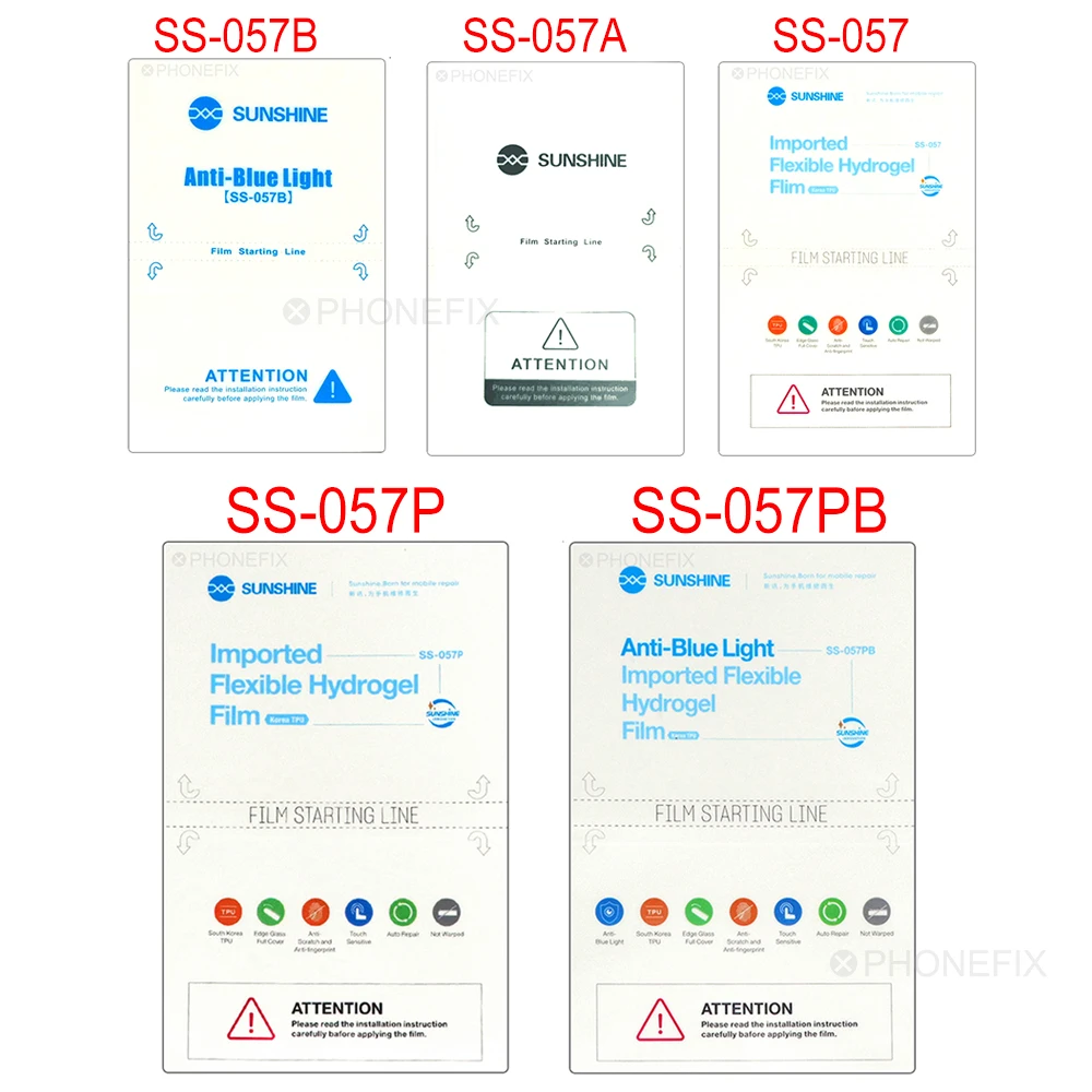 Película protectora Flexible de hidrogel Sunshine TPU para máquina de corte SS 890c, para IPHONE, IPAD, ss-057 mate HD, 50 SS-057s.