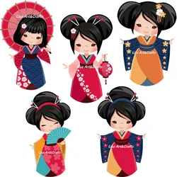 Beauty Girls 2021 New Metal Cutting Dies Japan kokeshi Crafts Stencils for Scrapbooking Album Paper Cards Embossing Mold DIY