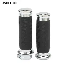 Universal Motorcycle Hand Grips 1 Inch 25mm Handlebar Grips Rubber&CNC for Harley Touring Road King Softail FXSTSB Dyna FXDF FXS