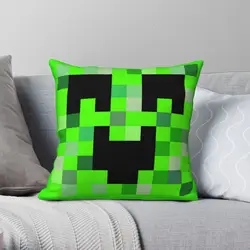 Kawaii Creeper Square Pillowcase Polyester Linen Velvet Printed Zip Decorative Home Cushion Case