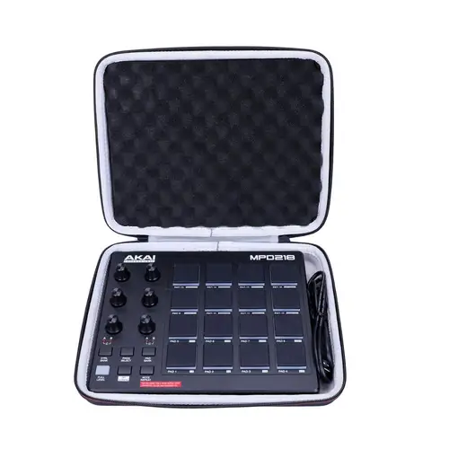 LTGEM EVA Estuche rígido para AKAI Professional MPD218 Ultra portátil USB Bus alimentado 16 Pad USB MIDI Pad controlador