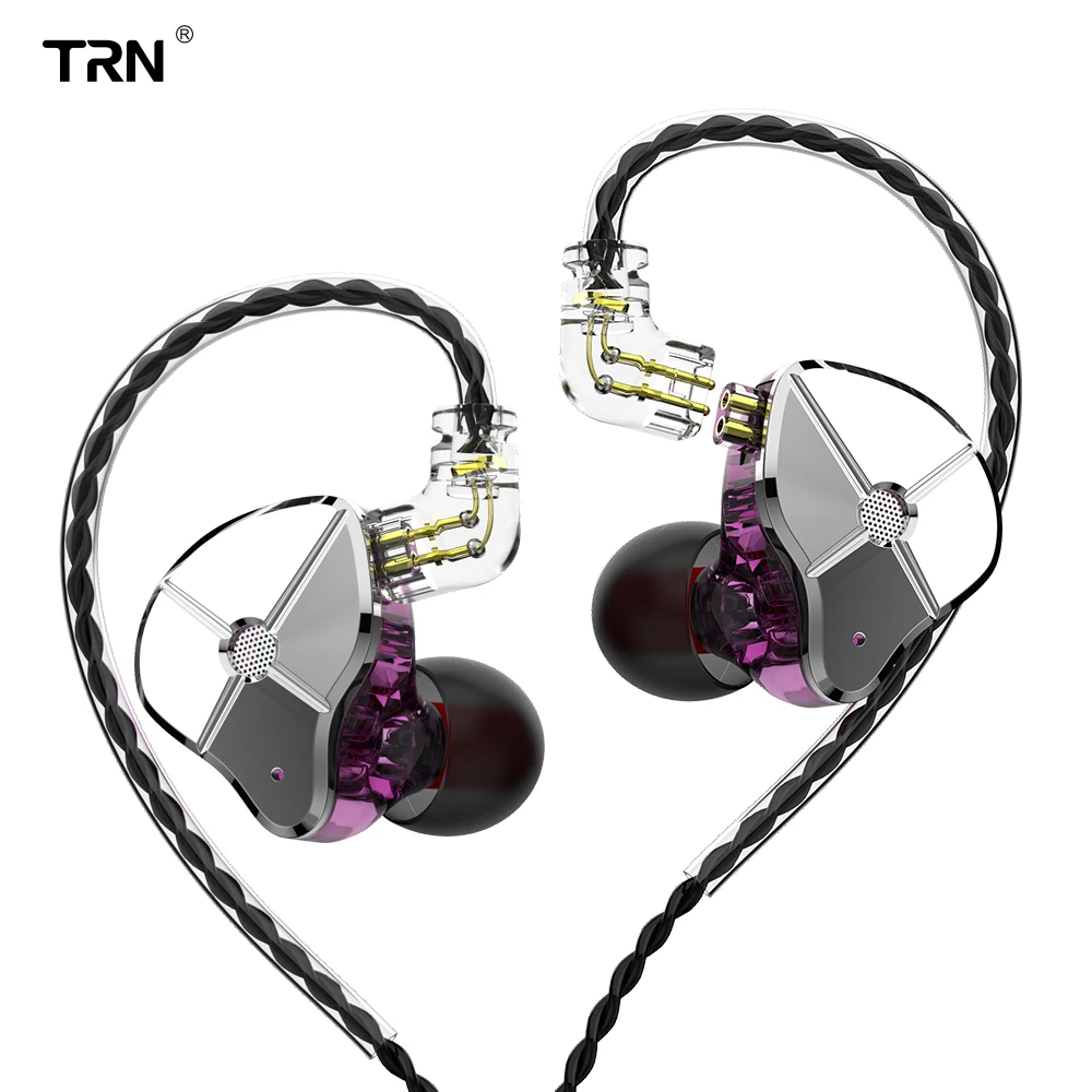 TRN ST1 In Ear Earphone 1BA 1DD Hybrid Metal IEM DJ HIFI Monitor Running Sport Earphone Earplug Headset TRN V90 V80 BA5 V30 IM1