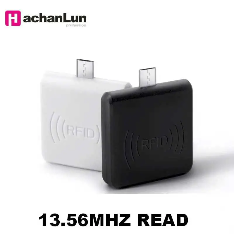 HaChanLun OTG NFC 13.56MHZ Access Card Reader Supports Windows / Android RFID Smart Chip Card Reader