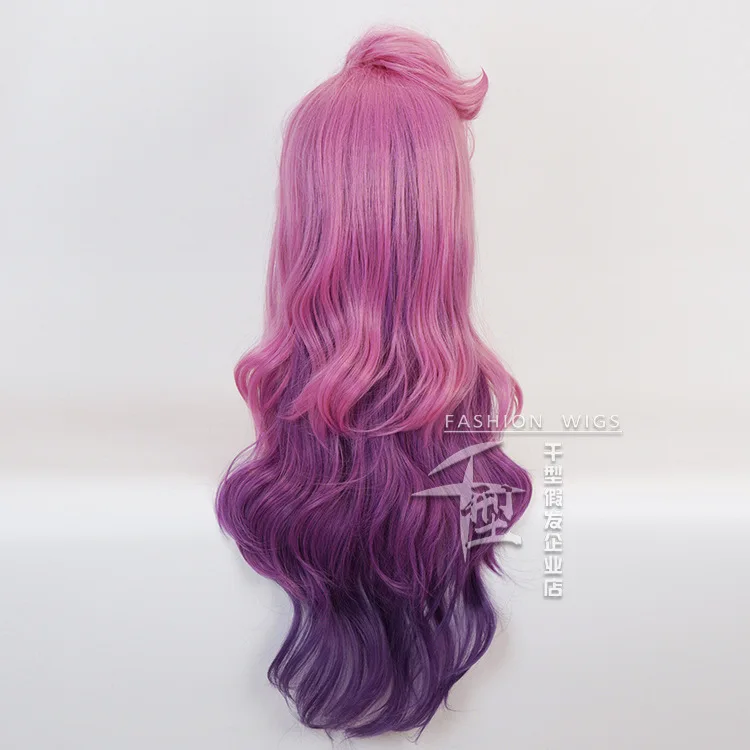 Cosplay wig lol hero League Seraphine Cosplay wig Pink Purple anime  my hero academia gray wig  Anime