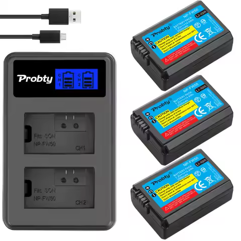 7.2V 2000mAh NP-FW50 NP FW50 Battery + LCD USB Charger for Sony NEX-5 NEX-7 SLT-A55 A33 A55 A37 A3000 A5000 A6000 A6300