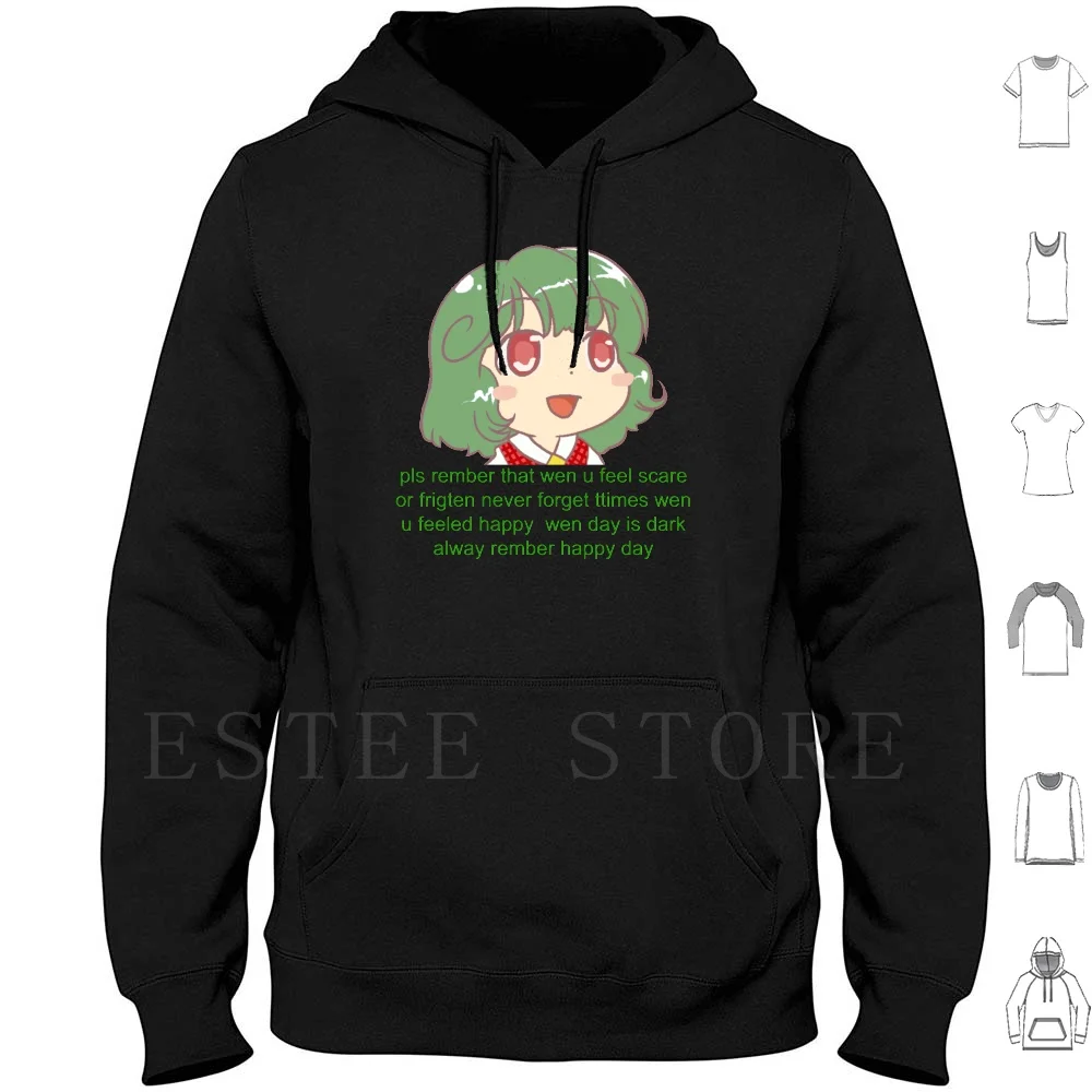 Chibi Yuuka Comforts You Hoodies Long Sleeve Anime Meme Touhou 4chan Greentext Weeaboo Comforting Cute