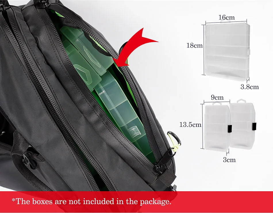 NOEBY Sling Pack Angeln Tasche Multi-funktion Tragen-beständig Wasserdicht Nylon Qualität Reise Wandern Outdoor Sport Bekämpfen – Detail 6