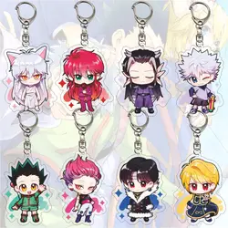 HUNTER GON FREECSS Killua Zoldyck Cosplay Acrylic Keychain Key Chain Pendant Props Accessories Xmas Gift