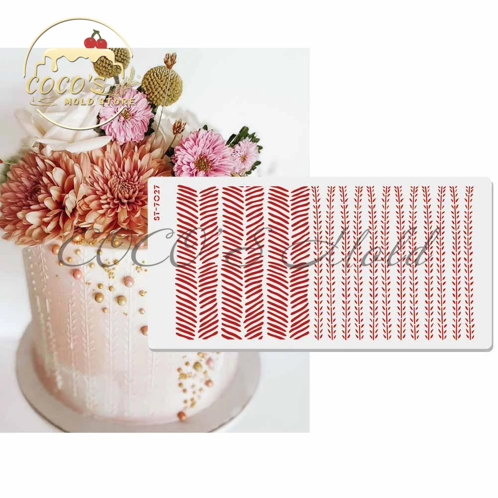 New Arrival Wheat Design Cake Lace Side Stencils Impression Cake Border Template Kitchen Cake Design Baking Mould