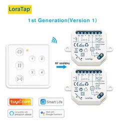 Módulo de interruptor de persiana enrollable para el hogar, dispositivo de Control remoto de 4 canales, compatible con Tuya Smart Home, Alexa y Google Home