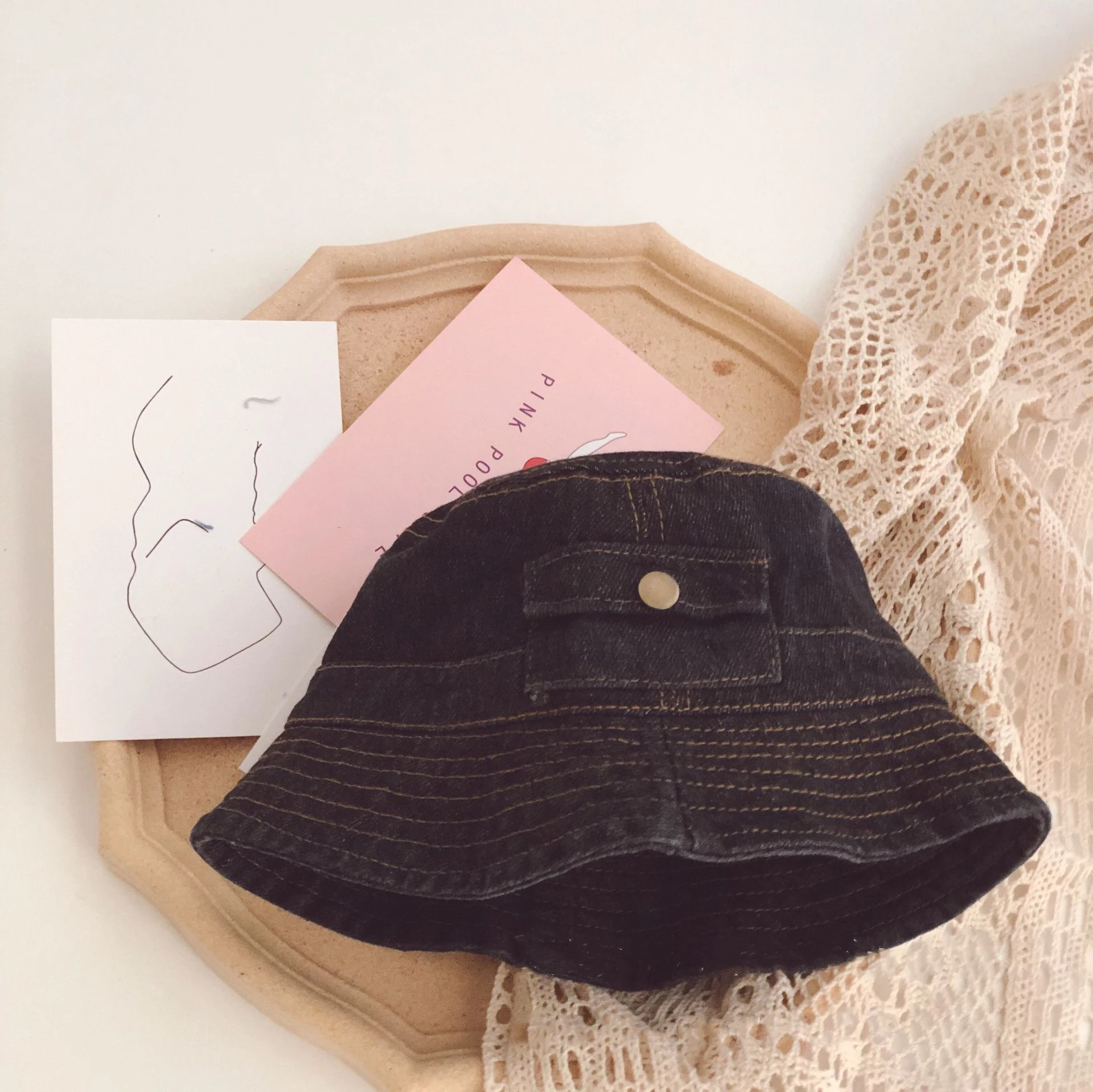 Bucket Hats Kids Casual Fishermen\'s Cap For Children Hip Hop Denim Hat Girls Boy Panama Flat Cap Unisex Foldable Beanies 2-4Y