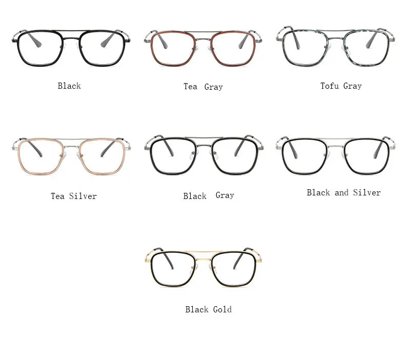 Legierung Gläser Rahmen Unisex Brille Vollrand Brillen Anti Blue Ray Frühling Scharniere Kurzsichtige Brillen Heißer Verkauf – Detail 6