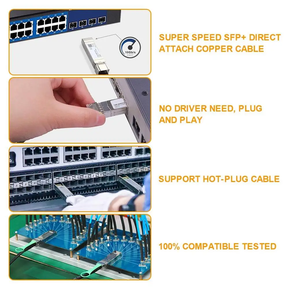 5 Mét, Cho Cisco SFP-H10GB-CU5M 10G Đế-Cù Đồng RJ45 SFP + Đắc Twinax Cáp