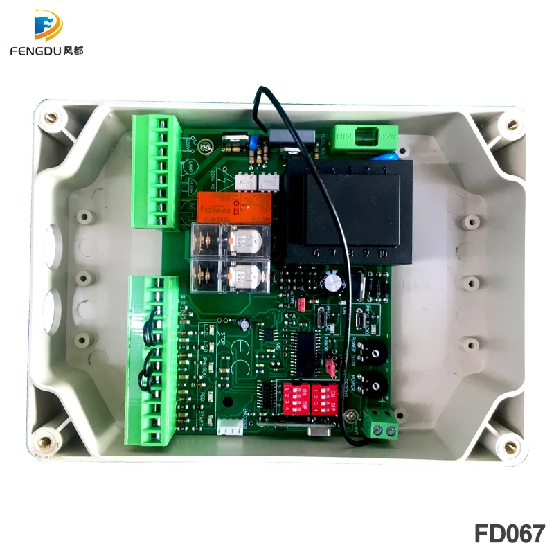 Controlador de puerta corredera profesional, receptor de 2 canales, 433,92 Mhz, 220V CA, control remoto de código rodante