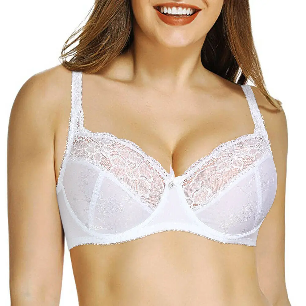 2021 Nieuwe Kant Perspectief Beha Vrouwen Sexy Lingerie Borduren Bloemen Bralette Plus Size A B C D E F G 75 80 85 90 95 100 105