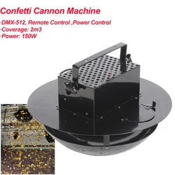 Confetti Streamer Cannon Machine, Télécommande, Quatre Têtes, Papier Électrique, Équipement, DMX, 150W