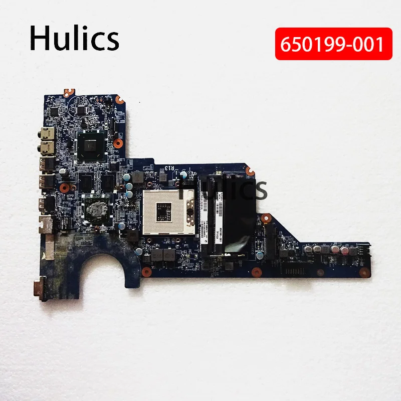 

Hulics Used 650199-001 DA0R13MB6E0 For HP Pavilion G4 G6 G7 R13 Laptop Motherboard 636375-001 HM65 HD6470 Main Board