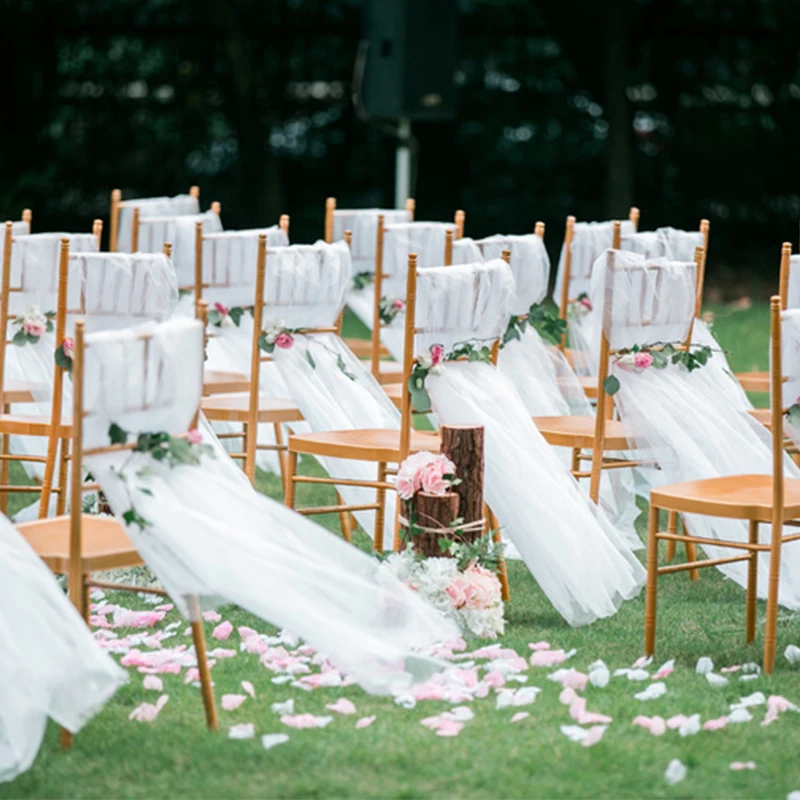 Wedding Decoration 30CM 25 Yards Tulle Roll Fabric White Organza Tulle Roll Spool for Tutu Dress Birthday Party Supplies