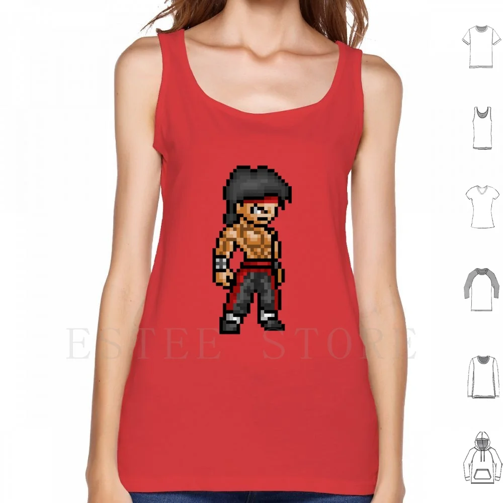 Liu Kang Sprite Tank Tops Vest Mortal Kombat Toasty Toast Fire Scorpion Fatality Brutatilty Gaming Retro Arcade Sub Zero