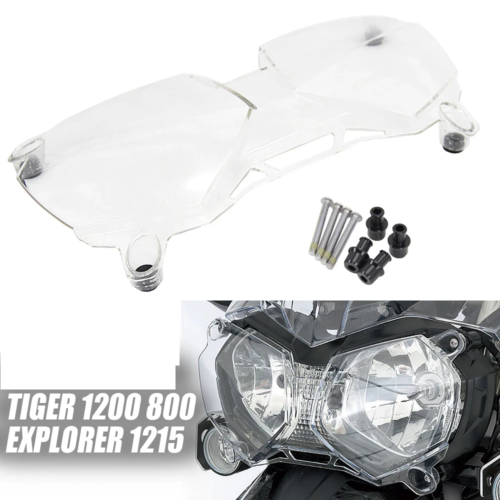 

Для Tiger 800 XC XCX XCA XR XRT XRX 2011-2018 Новая защита для передней фасветильник мотоцикла, светильник ный акриловый чехол