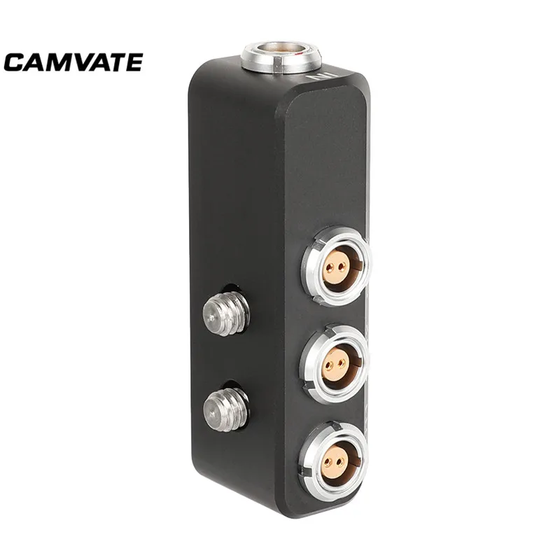 CAMVATE 1 Lemo 0B 2-Pin Female Converts To 3 Lemo 0B 2-pin Power Splitter Cable Adapter Distributor With 1/4\