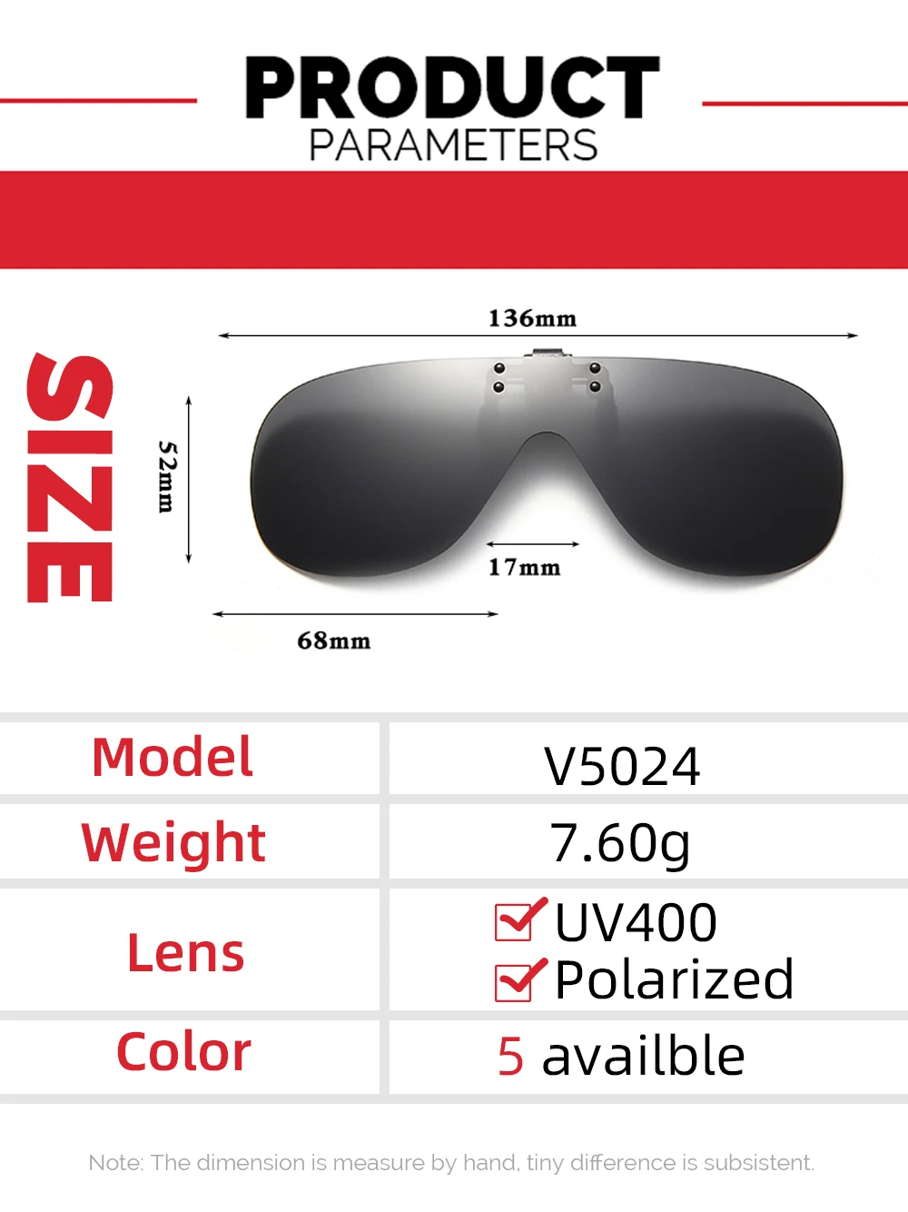 Opklapbare clip-on zonnebril Gepolariseerd Vissen Heren Fancy grijze lens Rijden UV400 Luchtvaart Cool Oversized Nachtzicht Tinten