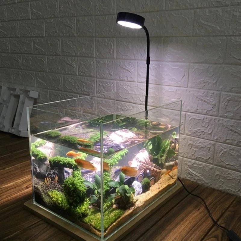 

Aquarium LED Light Waterproof Miniature Landscape Succulent Home USB Powered Fish Tank Full With Wood Board Anti Insect Light