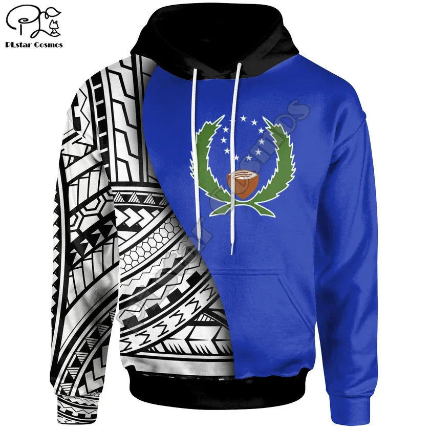 PLstar Cosmos 3DPrint Pohnpei Polynesian Culture Tribe Turtle Tattoo Unisex Men/Women Funny Harajuku Streetwear Zip Hoodies-e10