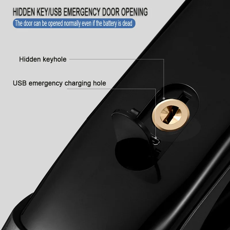 Tuya Zigbee Electronic Smart Door Lock Biometric Fingerprint Card Password Key Unlock USB Emergency Charge Digital Locks