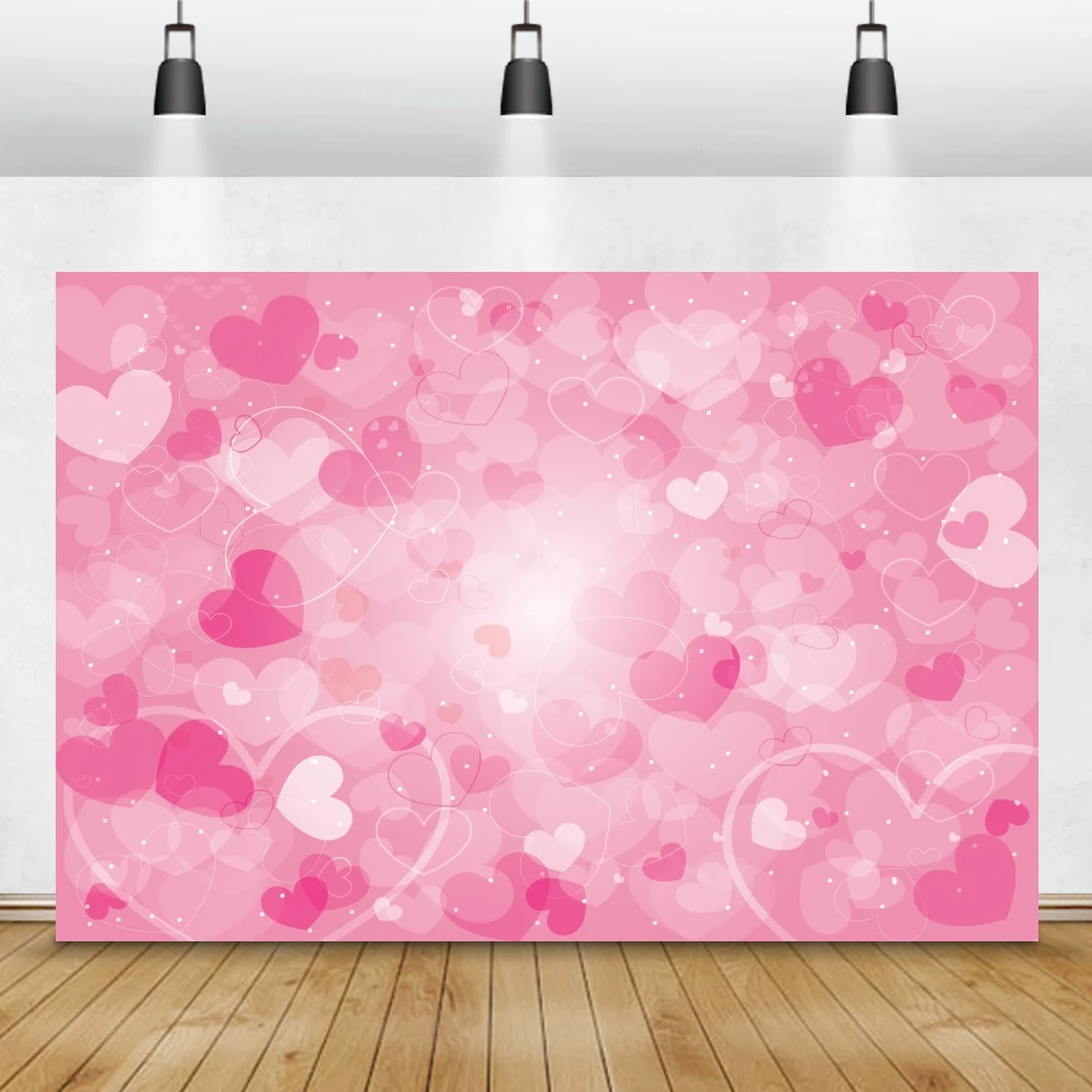 Mơ Màng Đèn Bokeh Phông Nền Chụp Ảnh Hồng Trái Tim Glinks Giả Tưởng Tình Yêu Cho Bé Họa Tiết Hình Nền Photocall Phòng Thu