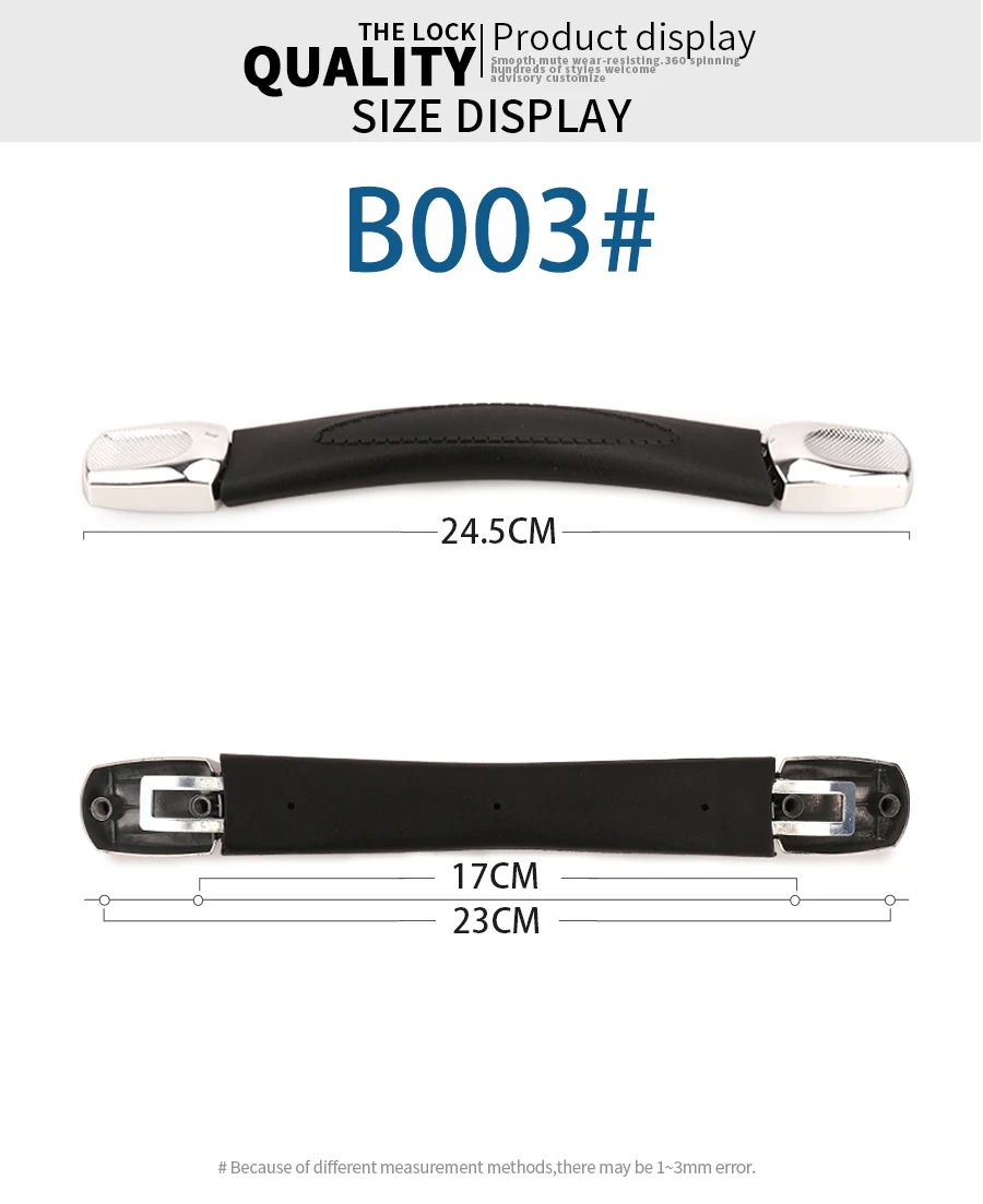 SUZAOZHE Suitcase Luggage Replacement Handle Travel Suitcase Handle Strap Factory Replacement Zinc Alloy Grip Carry Grip